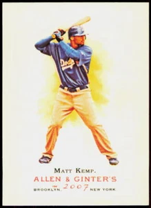 2007 Topps Allen & Ginter #47 Matt Kemp Los Angeles Dodgers - Picture 1 of 2