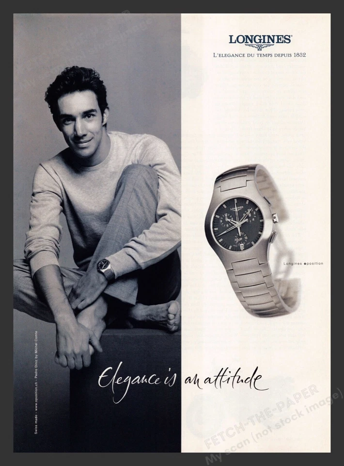 Relojes Longines Pedro Diniz Atleta Años 2000 Impresión Publicidad Anuncio 2001 Foto 1 de 1