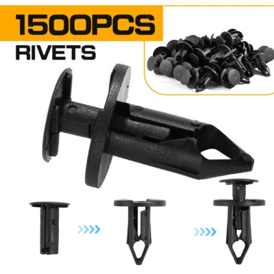 1500 piezas clips de parachoques moldura de guardabarros coche pasador automático remache PANEL DE SUJECIÓN retenedor Foto 1 de 4