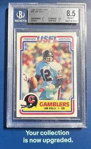 1984 Topps USFL Jim Kelly XRC #36 BGS 8.5 NM/Mint+ Pre NFL Rookie - Picture 1 of 4