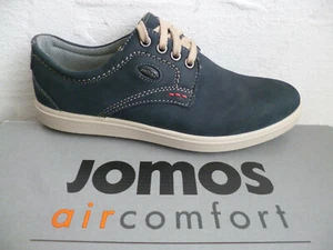 Jomos Men Lace-up Sneakers Half Shoes Sports Shoes Blue Leather NEW! - Picture 1 of 10