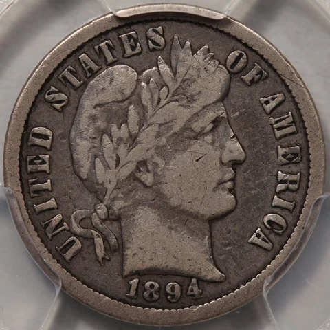 1894-O Barber Dime PCGS F-15 - Better Date Cover