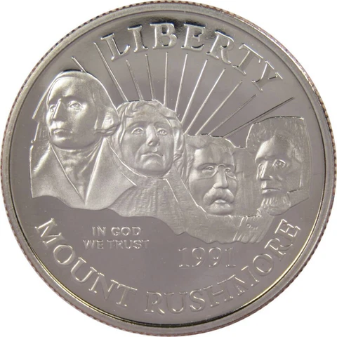 Mount Rushmore Commemorative 1991 S Clad Half Dollar Proof 50c Coin Cover