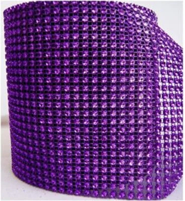 Suministros de decoración de boda ENVOLTURA DE DIAMANTES/ESTRÁS Cinta Malla Vela Silla Hágalo usted mismo Foto 1 de 4