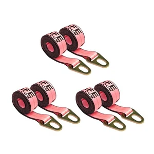 USA 6 Pack 2" x 10' Chevron Wheel Lift Lasso Strap w/ Keyhole For Auto Tie Down - Picture 1 of 7