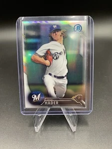 JOSH HADER LOTx 3 '16 Bowman Chrome Draft RC SP REFRACTORS #BDC-157 BREWERS - Picture 1 of 3