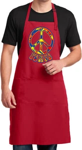 Buy Cool Shirts Funky Peace Sign Mens Apron - Picture 1 of 7