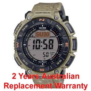CASIO PROTREK PRG-340 TRIPE SENSOR SOLAR MAN WATCH PRG-340SC-5 BEIGE 2Y WARRANTY - Picture 1 of 21