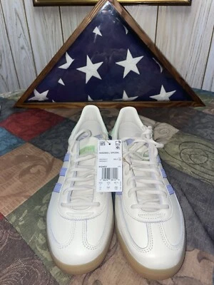 Adidas Handball Spezial Men's 11 IH2460 Off White Violet Purple Gum  - Image 1 of 4