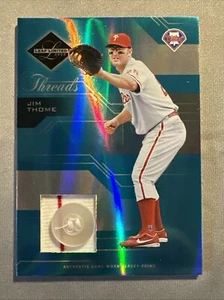 2005 Leaf Limited Threads Jim Thome 1/4 Button Patch MLB Phillies Indians CHW - Picture 1 of 3