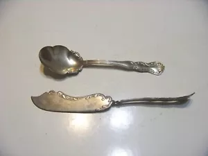 Cuchara festoneada plateada vintage Nevada y cuchillo retorcido cubiertos cocina - Imagen 1 de 5