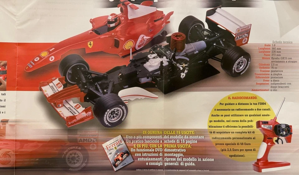 Ferrari F1 2004 Kyosho 1:8 De Agostini"Nuova"in 78 uscite (sigillati) +2 Omaggio - Immagine 1 di 4
