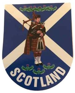 Scotland Bagpiper Internal Car Sticker Decal SS027 (F012) - Picture 1 of 1