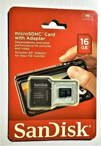 New in package SanDisk micro SDHC card with adapter 16 GB (#6) - Picture 1 of 2