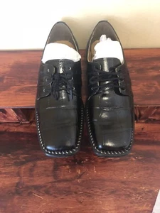 Liberty Gliders Boy's Size 6 Dress Shoes Leather Square Toe Lace - Picture 1 of 12
