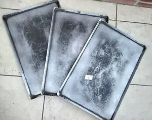 VINTAGE Motor Bike /Car Oil Drip Trays Aluminium 600mm X 400mm- 24" x 16"x 3/8" - Picture 1 of 9