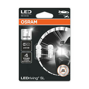 OSRAM 2 LAMPADINE LED POSIZIONE W5W T10 6000K 2825DWP Premium 4 ANNI DI GARANZIA