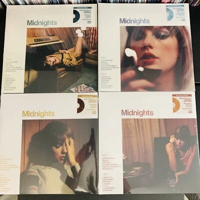 Taylor Swift - Midnights 4x Colored Vinyl Complete Clock Collection Bundle NEW - Image 1 of 2
