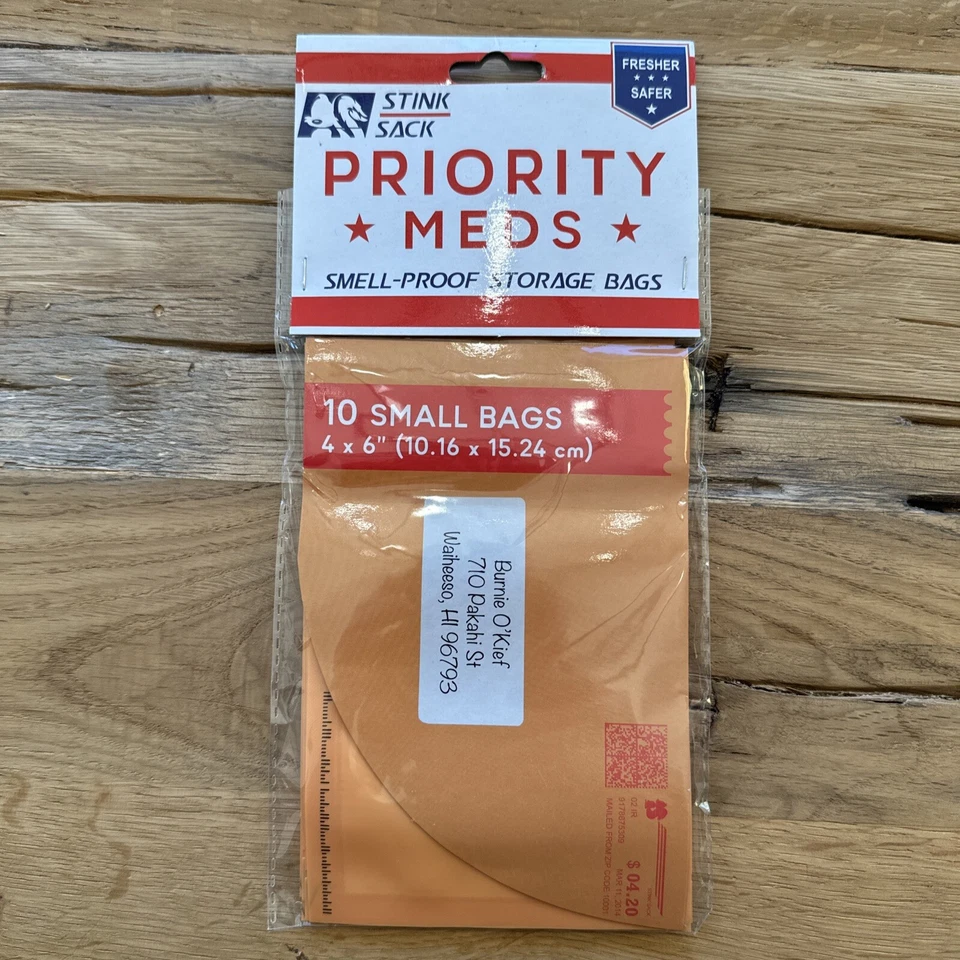 Paquete de 10 bolsas a prueba de olores saco apestoso de 4" x 6" almacenamiento prioritario envío gratuito Foto 1 de 2