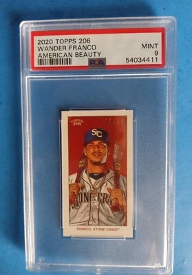 2020 Topps 206 Wander Franco American Beauty back /10 SP graded PSA 9 wave 3 - Image 1 of 4