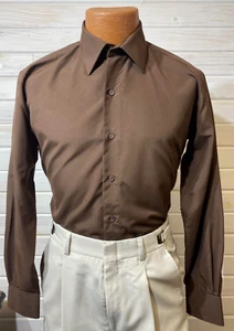 Brown Tuxedo Shirt Easy Care Flex Neck Barely Worn (Sizes S-6XL) Cowboy Western - Picture 1 of 8
