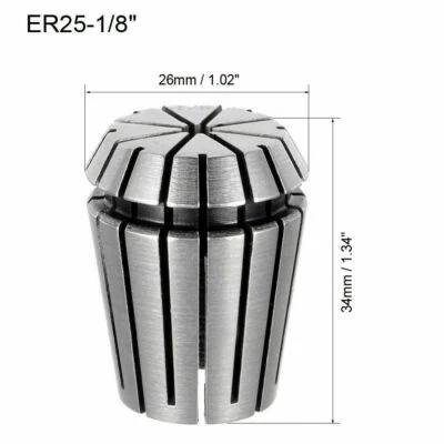 ER25 1/8" Spring Collet Chuck for CNC Engraving Machine Lathe Milling Tool - Image 1 of 3