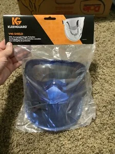 KLEENGUARD V90 PREMIUM FACE SHIELD W/ GOGGLE, BLUE FRAME, CLEAR LENS, ANTI FOG - Picture 1 of 3