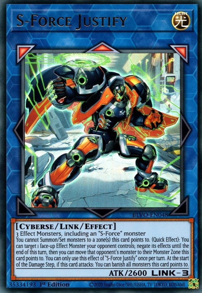 S-Force Justify BLVO-EN048 Blazing Vortex 1st Edition