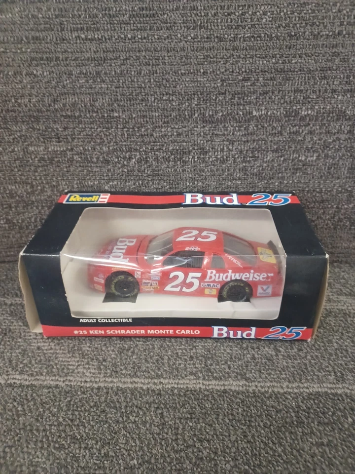 1995 REVELL BUD 25 BUDWEISER #25 KEN SCHRADER 1:24 DIECAST CAR MONTE CARLO - Image 1 of 1