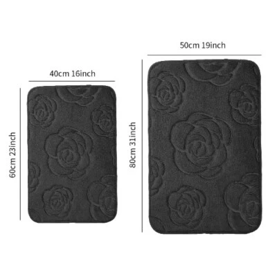 Напольный коврик из розового коралла мягкий впитывающий ковер быстросохнущий нескользящий коврик для ванной - Изображение 1 из 4