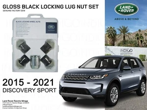 DISCOVERY SPORT Gloss Black Finish Locking Wheel Lug Nut Set Genuine New - Picture 1 of 1
