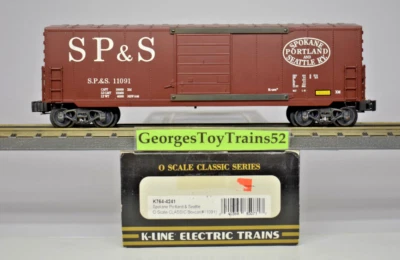 K-LINE 3-RL O #11091 SP&S  SPOKANE, PORTLAND & SEATTLE MOD BOX CAR K764-4241 NIB - Image 1 of 4
