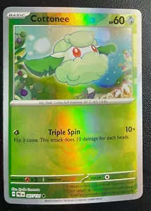Pokemon TCG SV Prismatic Evolutions 007/131 Cottonee Poke Ball Foil Rare PRE EN - Picture 1 of 2