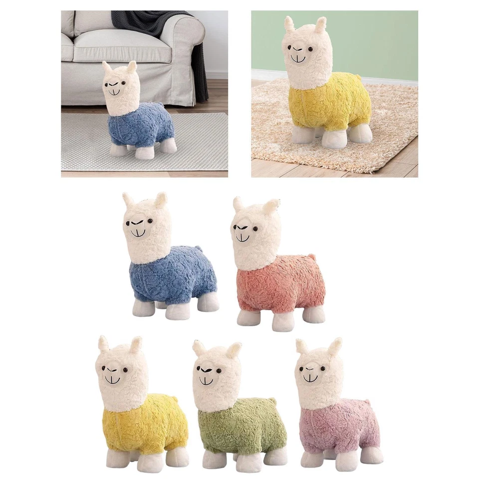Cute Animal Footstools Multifunctional Alpaca Plush Doll Kids Stool Footrest - Image 1 of 1