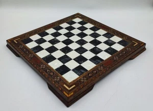 Chess Board Only Large Handmade Solid Inlaid Wood 14.2" Christmas Gifts🎁 - Picture 1 of 6