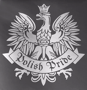 Polish Pride Silver Eagle Symbol Emblem Vinyl Decal Sticker(Orzeł Polski) - Picture 1 of 1