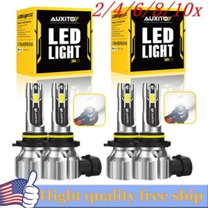 4/8X 9005 9006 Faros LED Bombilla de haz alto bajo 110W Brillante 8000K Paquete combinado - Imagen 1 de 27