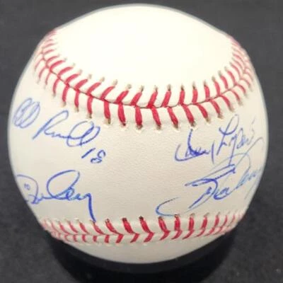 81 WS Dodger Infield signed Baseball Garvey Cey Lopes Russell autograph BAS - Image 1 of 4