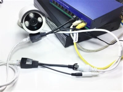 PoE Injector & Splitter & Cat 5e UTP & RJ45 POE Cable for 4K 8MP POE Camera Use - Image 1 of 4