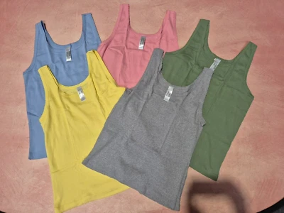 Petite Fleur Damen Unterhemden Top 5 Stück Gr. 40 bis 60 (6 889) schöne Töne NEU