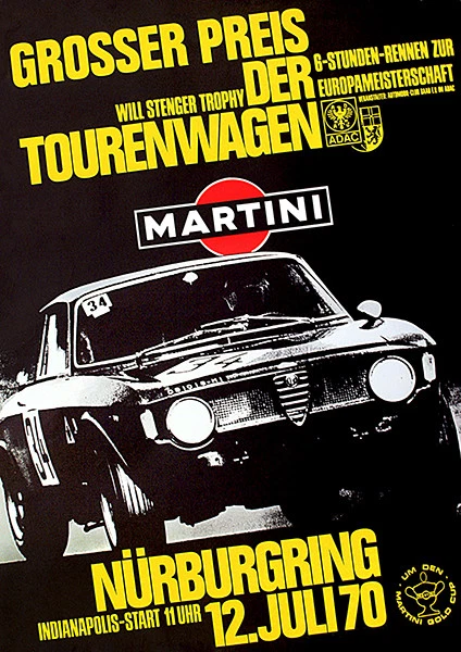 UNKNOWN 1970 Touring Car Grand Prix - Nurburgring - Alfa Romeo GTA - Promotional Poster