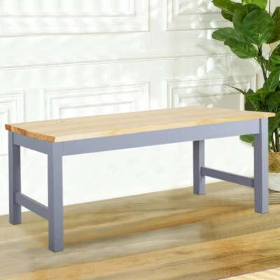 3FT Dining Bench Wooden Long Seat for Kitchen Table Chairs Home Hallway 2 Seater - Image 1 of 4