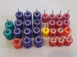 Hot Wheels Lot of colored wheels w/ axles for customs - Picture 1 of 1