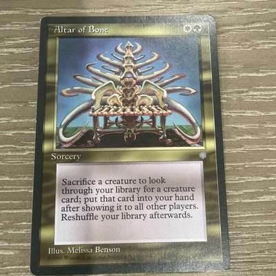 Altar of Bone NEAR MINT Ice Age 1995 MTG  Vintage Reserved List Rare LP - Image 1 of 2