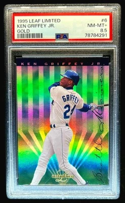 1995 Leaf Limited Gold Ken Griffey Jr #6 PSA 8.5 NM/MT+ Mariners HOF - Image 1 of 2
