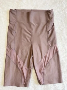 Aritzia Tna Dusty Pink compression Biker shorts high waisted Pockets S - Picture 1 of 9