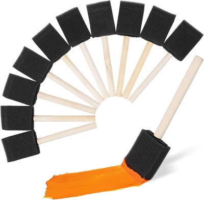 10 PIEZAS Pinceles de Pintura de Espuma, Juego de Pinceles de Pintura de Esponja de 1.6 Pulgadas con Mango de Madera, Espuma Foto 1 de 4