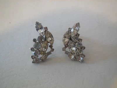 Pendientes de clip vintage de diamantes de imitación Jewelcraft, Foto 1 de 4