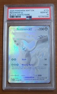 Pokemon 2025 Reshiram ex 173/086 Black White Rare White Flare GEM MINT PSA 10 - Picture 1 of 2