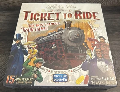 Brand New Sealed Ticket To Ride 15th Anniversary Special Edition - Image 1 of 4